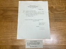August 1, 1945 WWII Censorship Memo & Slip For American Soldier’s Personal Diary picture