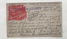 1892 Postcard Tuomey’s Stores Department Store Jackson Michigan picture