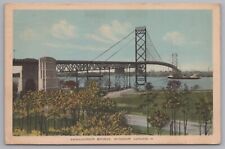 Postcard - Ambassador Bridge Windsor Canada 1939 Canadian Travel Vintage picture