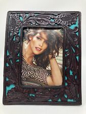 Unique Hand Tooled Leather Magnetic Photo Frame 4