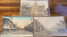 RPPC - Arcadia WIS Main Street Views and High School 3 Total circa 1910 picture