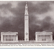 New Municipal Buildings Springfield Massachusetts Postcard Vintage picture