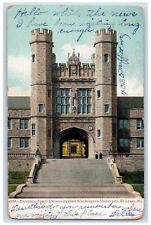 1907 Entrance Tower University Hall Washington University St. Louis MO Postcard picture