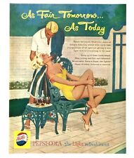 1959 Pepsi Cola Soda Advertisement Sexy Couple Woman Bathing Suit Vtg Print AD picture