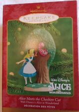2000 Hallmark Alice In Wonderland Meets The Cheshire Cat Ornament New in Box picture