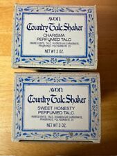 VTG 1977 AVON Country Talc Shaker SWTEET HONESTY- CHARISMA- in orig packaging  picture