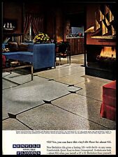 1966 Kentile Vinyl Tile Floors Vintage PRINT AD Home Decor Fireplace 1960s  picture