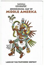 ⫸ 1968-10 October MIDDLE AMERICA National Geographic Map Mayan Aztec - A1 picture