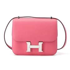 Hermes Shoulder Bag Mini Constance 3 Rose Azalea/Silver Hardware Evercolor Y Sta picture