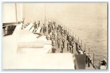 c1920's US Colorado Monkey Drill Deck Sailors View US Navy RPPC Photo Postcard picture