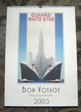 2003 cunard White Star Lg Calendar Vintage Travel Posters 19