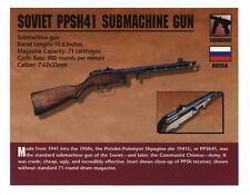 Soviet PPSH41 Submachine Gun Atlas Classic Firearms Card picture