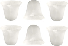 6 Pack Bell Shaped Glass Shade Alabaster Light Fixture Shades for Ceiling Fan Li picture