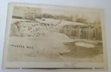 Waubeka Wisconsin Vintage Real Photo Postcard Dam Waterfall picture