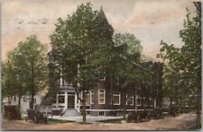 LAKEWOOD, New Jersey Postcard BARTLETT INN Hotel / Street View / 1909 Cancel picture