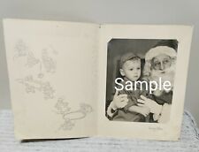 Vintage 1949 Christmas Picture of Santa Claus & A Little Boy picture