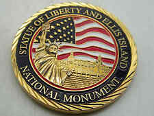 NATIONAL MONUMENT STATUE OF LIBERTY AND ELLIS ISLAND CHALLENGE COIN picture