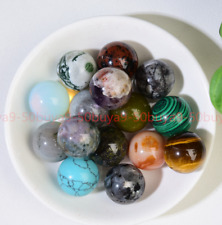 5/10pcs 20mm Natural Various Round Crystal Gemstone Sphere Reiki Healing Ball picture