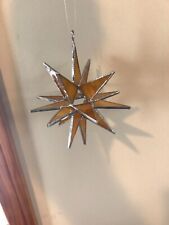 18 Point-Stained Glass Amber 3D Star Ornament 5