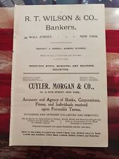 1904 Print Ad ~ CUYLER MORGAN & COMPANY 44 Pine St NYC Bonds Stocks Securities  picture