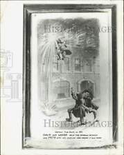 1931 Press Photo Cartoon drawing of the Detroit Fire Department in 1871 picture