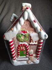Large NOS w/Tags Potters Studio Christmas Gingerbread House Cookie Jar picture
