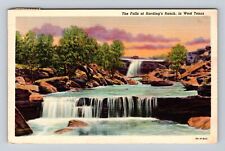 TX-Texas, the Falls at Harding's Ranch, Antique Vintage Souvenir Postcard picture