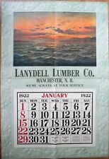 Manchester, NH 1922 Advertising Calendar/GIANT 27x40 Poster-Lumber-New Hampshire picture