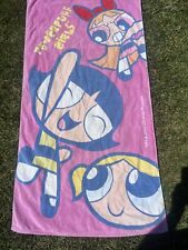 Vintage 2000 Y2k Cartoon Network Powerpuff Girls Cotton Beach Towel 57
