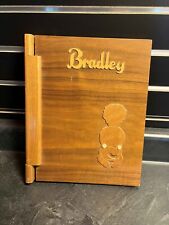 Vintage Wooden Bradley Baby Scrapbook from 1950's picture