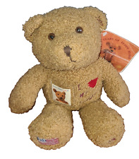 USPS 100 Years Of Teddys Stamp Bear Bean Bag Stuffed Plush Timeless Toys 2002 9” picture
