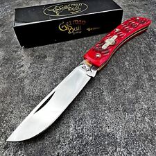 German Bull Dirt Buster Red Pick Bone Sodbuster Folding Blade Pocket Knife picture