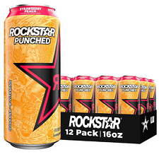 Rockstar Punched, Strawberry Peach, 16 oz, 12 count picture