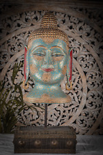 Handcrafted Wooden Face Stand Collectible Buddha Face Stand  picture