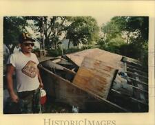 1990 Press Photo Ramon Eslora at Garage Roof Collapse Accident Scene - saa19348 picture
