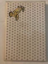 Tina Givens Stationery 10 Cards & Envelopes Ivory Paper Whimsical Derby Car HTF picture