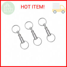 Rongbo 3 Pack Quick Release Detachable Pull Apart Key Rings Keychains,Double Spr picture