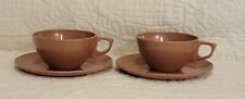 Vintage Allied Chemical Company Cups & Saucers-Hard Plastic Melamine-Set of 2 picture