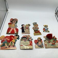 3D Vintage/Antique Valentines Lot of 8 Die Cut Pop Out Mechanical Germany picture