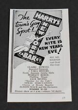 1935 Print Ad Chicago Harry's New York Cabaret Claire Powell 400 N Wabash art picture