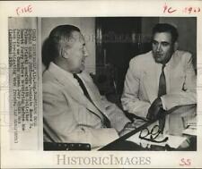 1954 Press Photo James Folsom confers with Solicitor Emmett Perry in Birmingham. picture