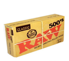 Raw 1 1/4 Rolling Papers Classic Unrefined 500 LVS/PK 500's *USA SHIPPED* picture