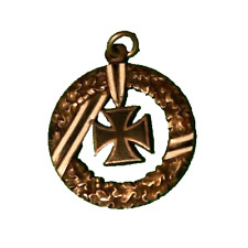 WWI German Army Veterans Iron Cross Silver Necklace Enamel WK1 EK 1914 1918 picture