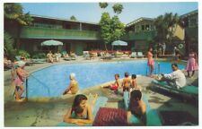 Los Angeles CA Cavalier Hotel Pool 10724 Wilshire Blvd. Postcard California picture