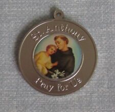 VINTAGE CATHOLIC  ST ANTHONY PRAY FOR US DOUBLE SIDED MEDAL PATRON LOST ITEMS picture