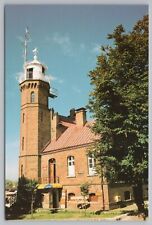 Lighthouse Close Up~Ustka Poland~Baltic Sea~Continental Postcard picture