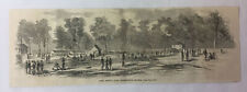 1862 magazine engraving~CAMP MORTON near Indianapolis, Indiana ~ Civil War picture