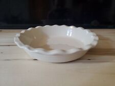 EMILE HENRY Pie Dish Plate White Ceramic Scalloped Ruffled Edge Thick & NICE picture
