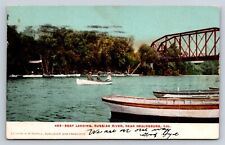 Postcard CA Healdsburg California Boat Landing Russian River c1906 View AT3 picture