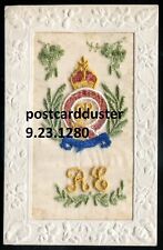 BRITISH MILITARY Postcard 1910s Royal Engineers Embroidered Silk picture